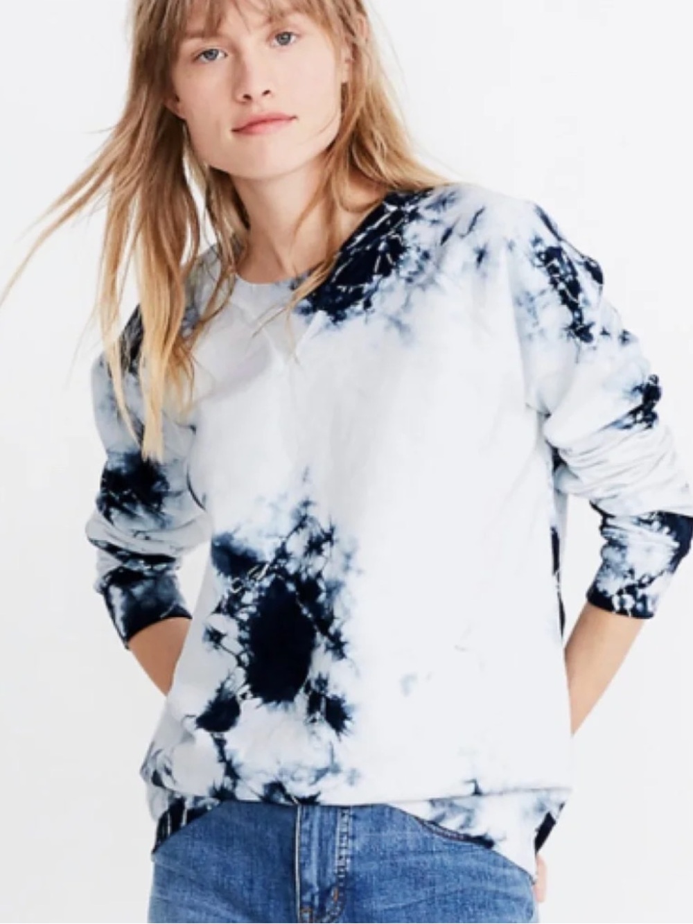 Madewell / Rivet & Thread Indigo Tie-Dye Oversized Sweatshirt - Size Medium
